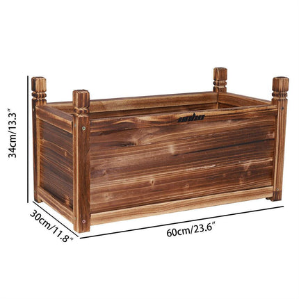 Medium Raised Garden Bed 60x30x33cm Wooden Planter Box.