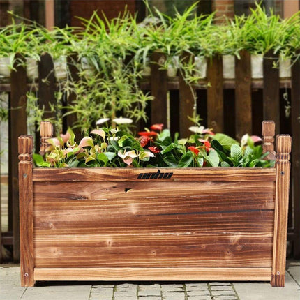 Large Raised Garden Bed Wooden Planter 90x30x33cm.