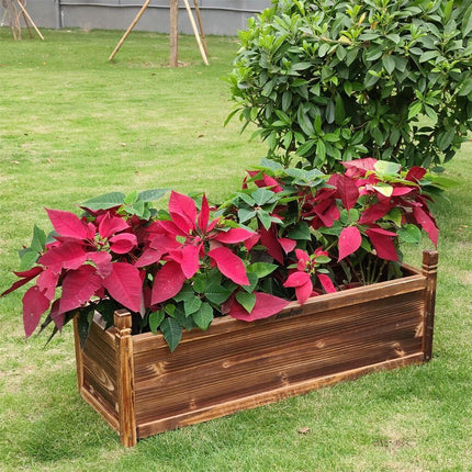 Large Raised Garden Bed Wooden Planter 90x30x33cm.