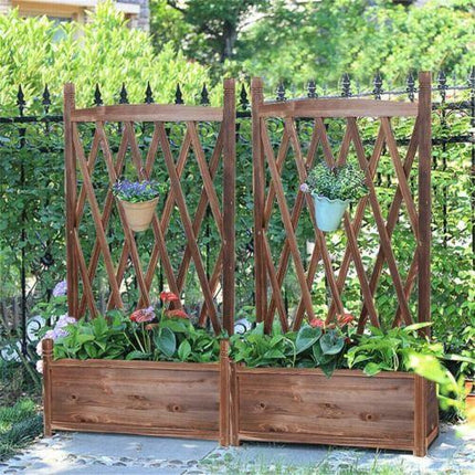Large Raised Garden Bed Wooden Planter 90x30x33cm.