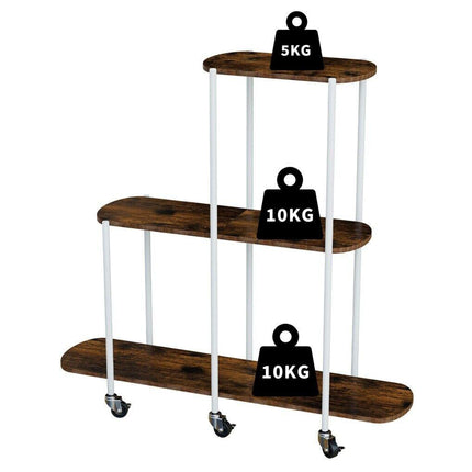 Plant Stand with Wheels Indoor Outdoor Flower Rack Display.