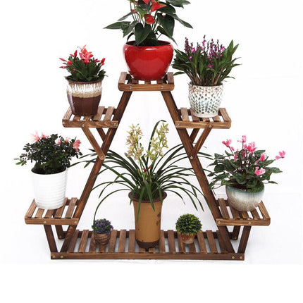 Wooden 6 Tier Plant Stand A-Frame Flower Pot Display Organizer.
