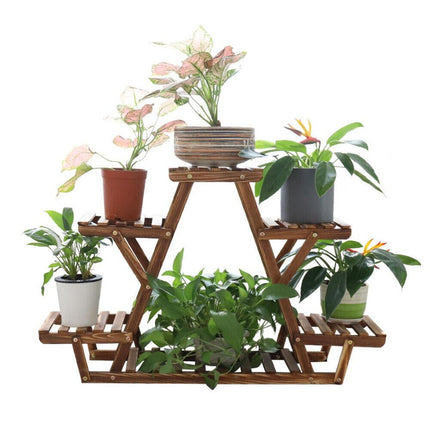 Wooden 6 Tier Plant Stand A-Frame Flower Pot Display Organizer.