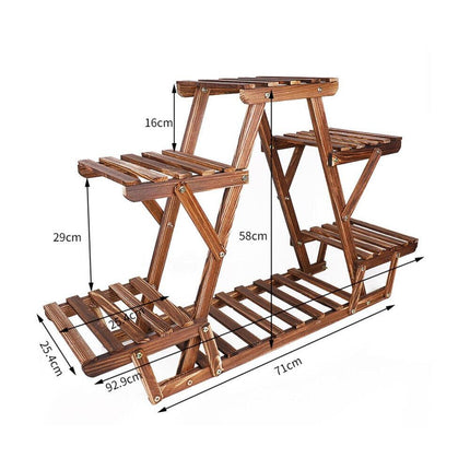 Wooden 6 Tier Plant Stand A-Frame Flower Pot Display Organizer.