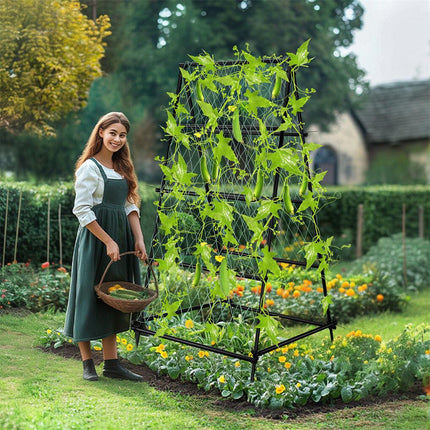 XL Heavy Duty Garden Trellis for Climbing Plants with Netting.