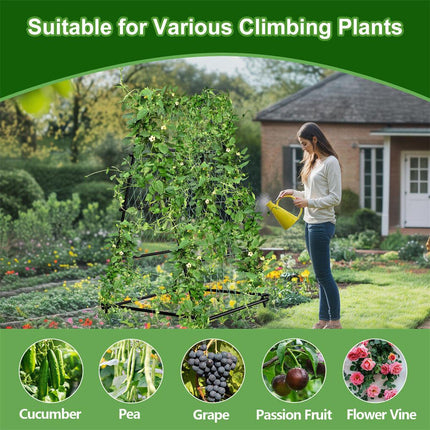 XL Heavy Duty Garden Trellis for Climbing Plants with Netting.