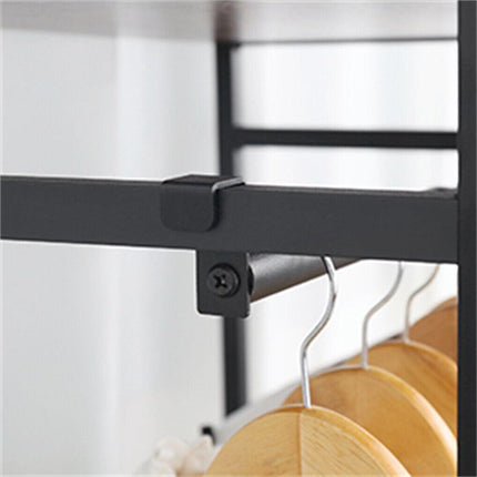 Heavy Duty Clothes Rack 3 Tiers MDF & Metal Iron Rail.