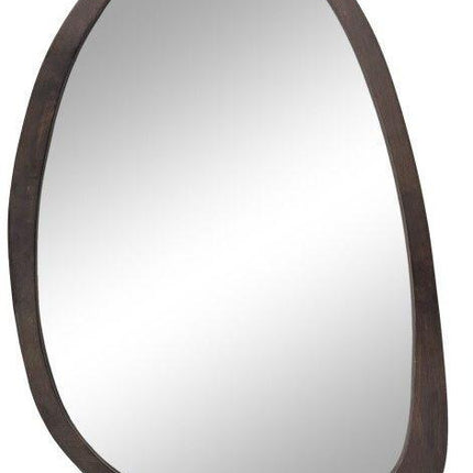 Antique Wooden Wall Mirror HD Odd Shaped Home Decor 50x70cm.