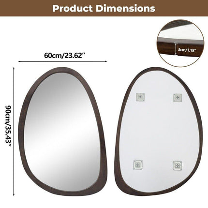 Antique Wooden Frame Wall Mirror HD 60x90cm.
