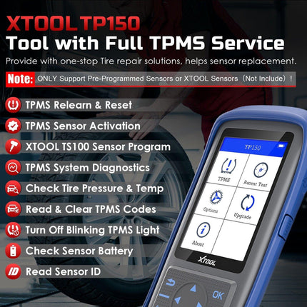 TP150 TPMS Reset Tool 2025 WiFi CAN EOBD OBDII.