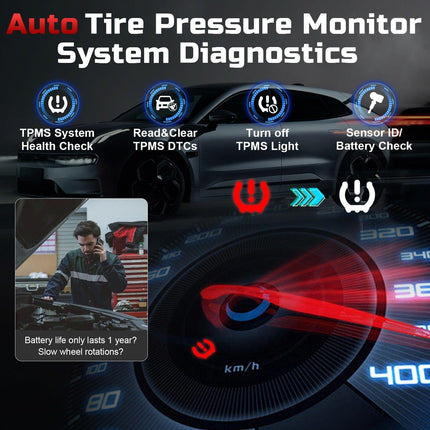 TP150 TPMS Reset Tool 2025 WiFi CAN EOBD OBDII.