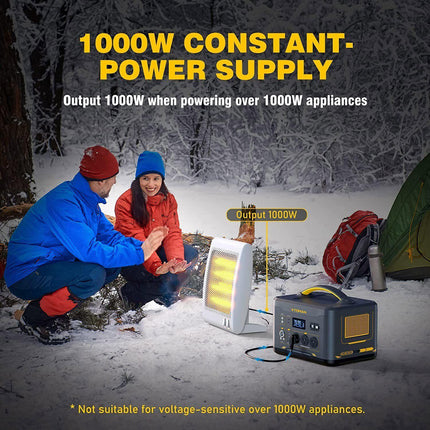 1000W 1408Wh Solar Generator 10A Black Portable Power Station.