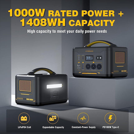 Jump 1000 1000W 1408Wh Power Station + 110W Solar Panel.