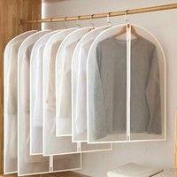 10x Transparent Garment Bags 60x100cm Dustproof Suit Coat Cover Storage.