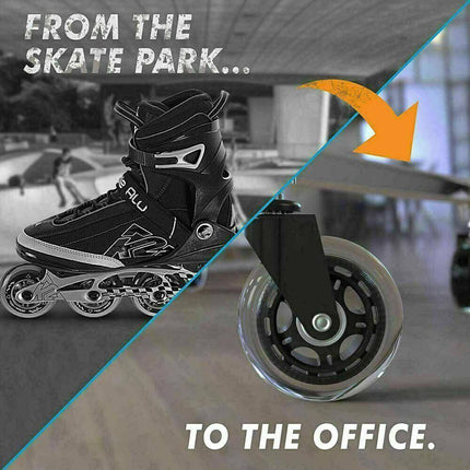 3 Swivel Rollerblade Chair Wheels, 7/16 Stem, All Floors - 5 Pack.