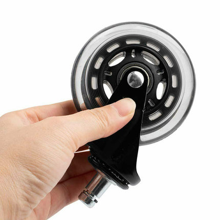 3 Swivel Rollerblade Chair Wheels, 7/16 Stem, All Floors - 5 Pack.