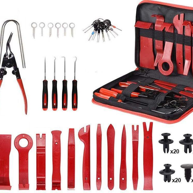 158pcs Car Trim Removal Tool Set Pry Bar Panel Door Interior Kit.