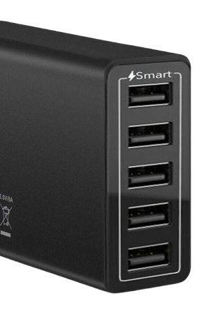 40W 5-Port USB Wall Charger Fast AC Adapter Multi Travel.