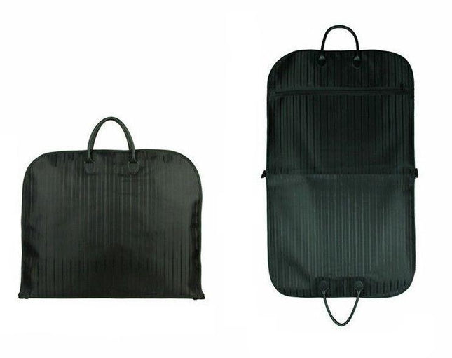 Black Men Suit Cover Zippered Dustproof Garment Bag Travel Organizer.