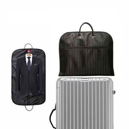 Blue Men Suit Garment Bag Zippered Dustproof Travel Organizer.