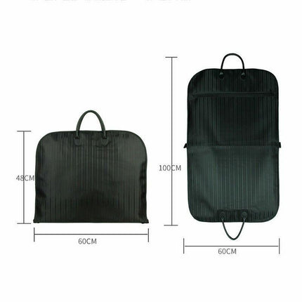 Blue Men Suit Garment Bag Zippered Dustproof Travel Organizer.