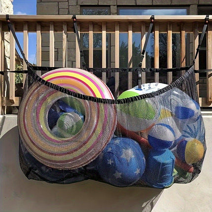 145x145CM Heavy Duty Pool Toy Storage Net Bag Adjustable Organizer.