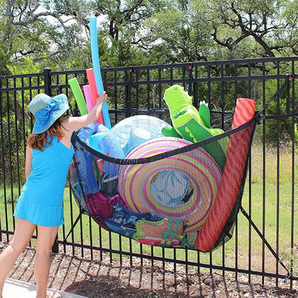 145x145CM Heavy Duty Pool Toy Storage Net Bag Adjustable Organizer.