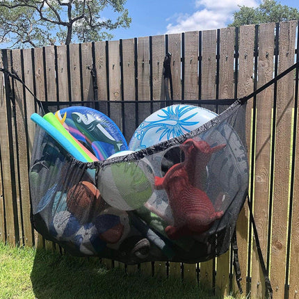 145x145CM Heavy Duty Pool Toy Storage Net Bag Adjustable Organizer.