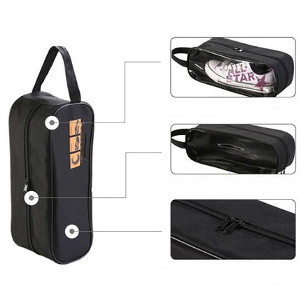 Portable Waterproof Shoe Bag with View Window 13cm High.