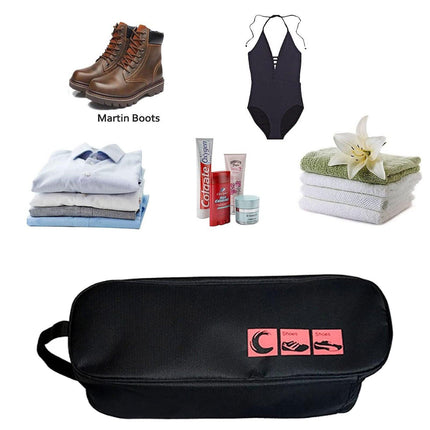 Portable Waterproof Shoe Bag with View Window 13cm High.