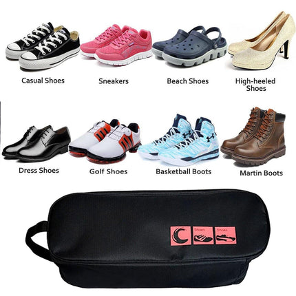 Portable Waterproof Shoe Bag with View Window 13cm High.