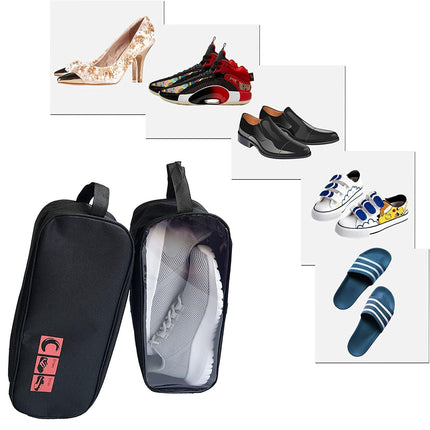 Portable Waterproof Shoe Bag with View Window 13cm High.