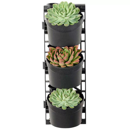 Tri vertical garden with 4 frames and 12 pots.