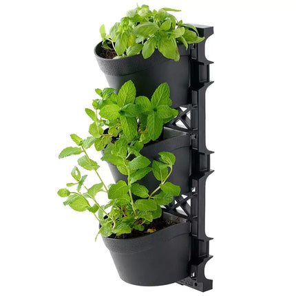 Tri vertical garden with 4 frames and 12 pots.
