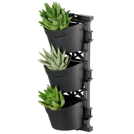 Tri vertical garden with 4 frames and 12 pots.
