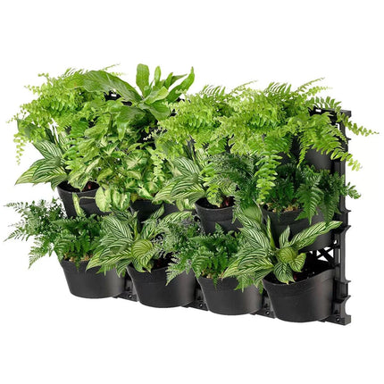 Tri vertical garden with 4 frames and 12 pots.