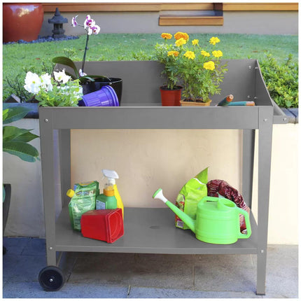 Potting Bench Table Slate Grey 100 x 55 x 101cm.