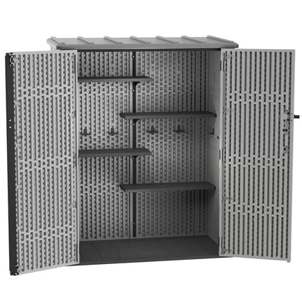 Lifetime Vertical Shed With Shelves.