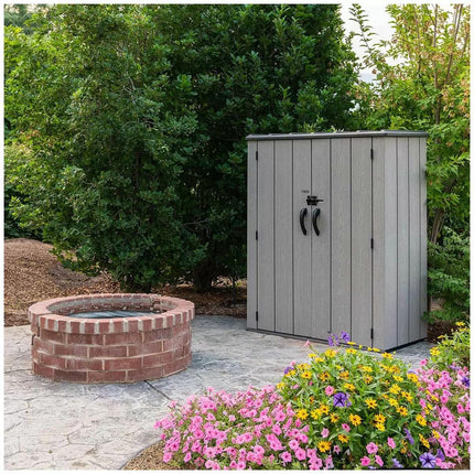 Lifetime Vertical Shed With Shelves.