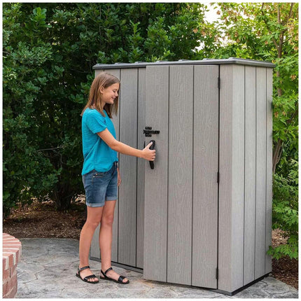 Lifetime Vertical Shed With Shelves.