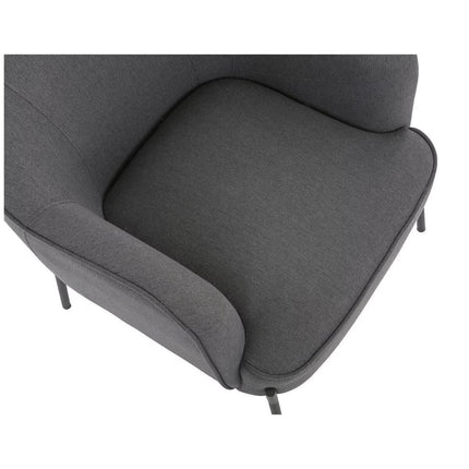 Upholstered Armchair Dark Grey.