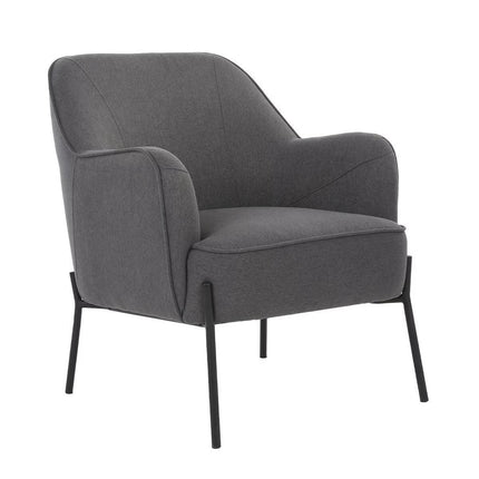 Upholstered Armchair Dark Grey.