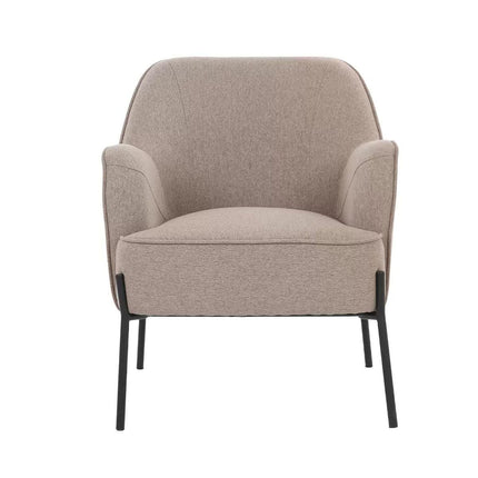 Hugo upholstered armchair light brown.
