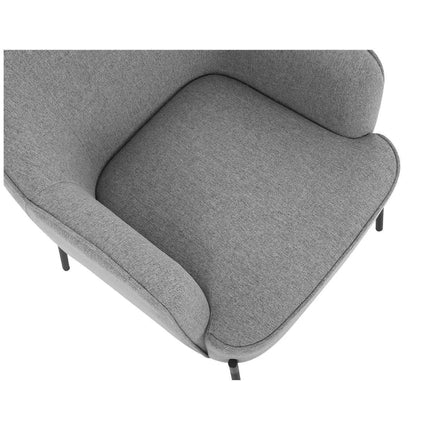 Hugo upholstered armchair light grey.