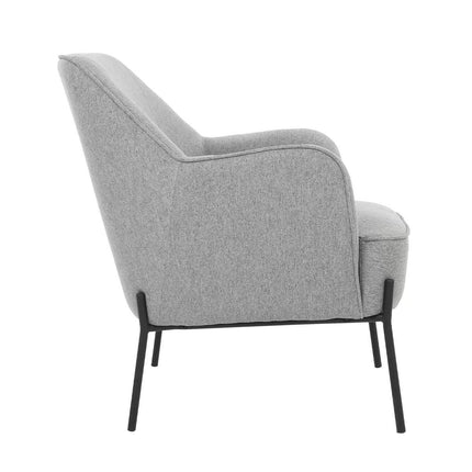 Hugo upholstered armchair light grey.