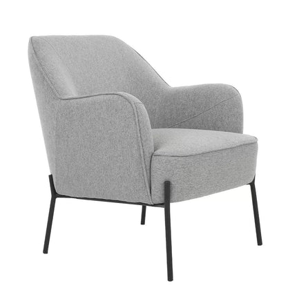 Hugo upholstered armchair light grey.