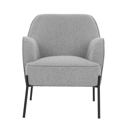Hugo upholstered armchair light grey.