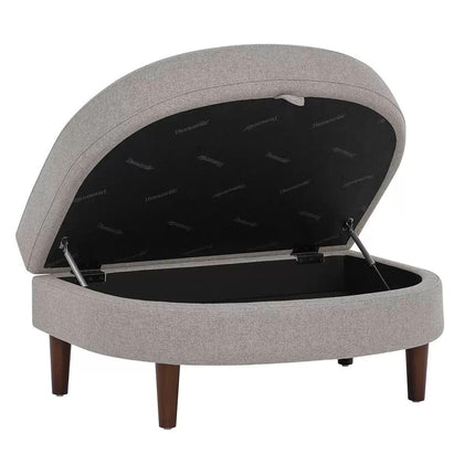 Accent Chair with Storage Ottoman.