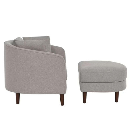 Accent Chair with Storage Ottoman.