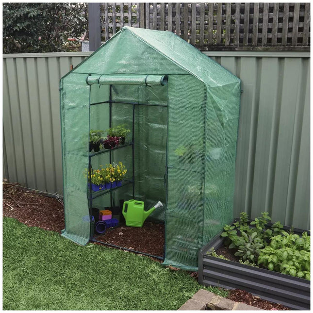 Walk-in Greenhouse 2 Tier Twin Pack, 195 x 143 x 73 cm.